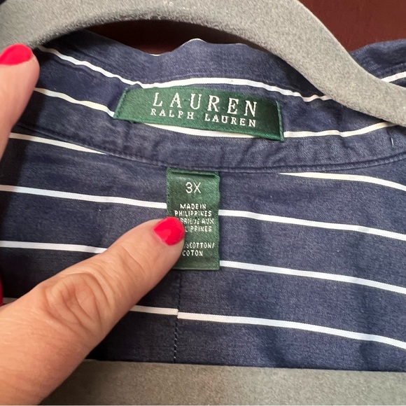 RALPH LAUREN | striped short sleeve top size 3X - Picture 2 of 5